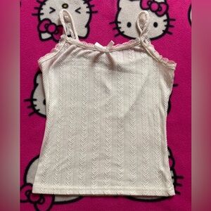 White lace tank top